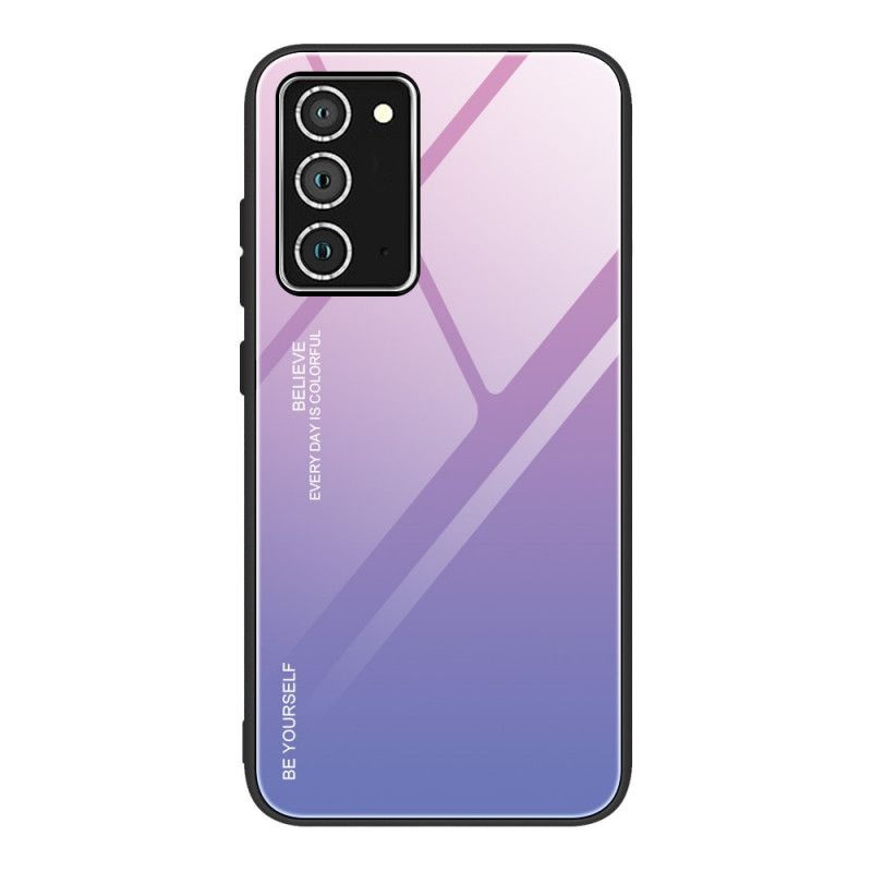 Etui Samsung Galaxy A52 4G / A52 5G Magenta Czerwony Bądź Sobą Hartowane Szkło Etui Ochronne