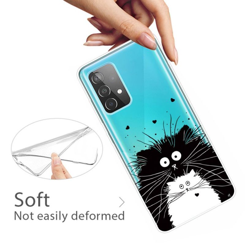 Etui Samsung Galaxy A52 4G / A52 5G Obserwuj Koty Etui Ochronne