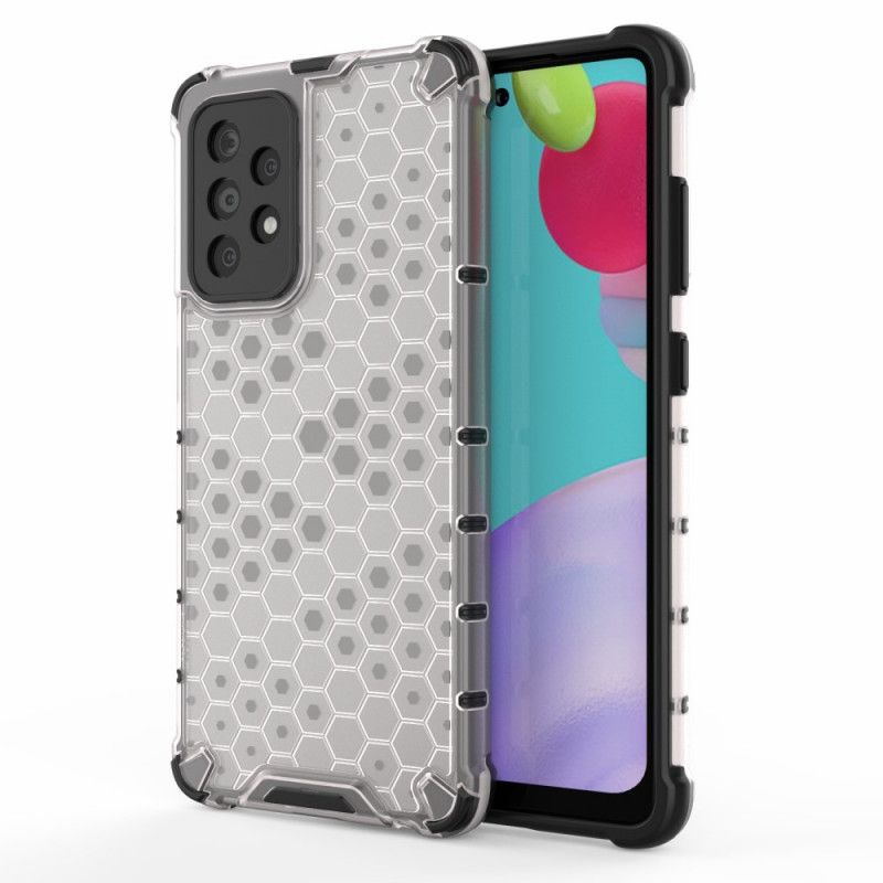 Etui Samsung Galaxy A52 4G / A52 5G Szary Czarny Styl Plastra Miodu