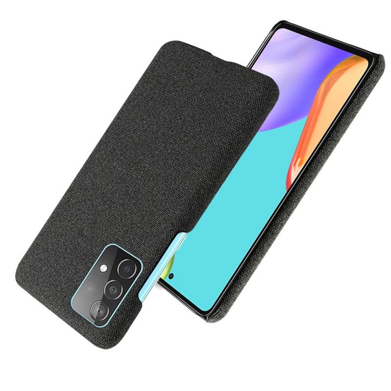 Etui Samsung Galaxy A52 4G / A52 5G Szary Czarny Tekstura Tkaniny Ksq Etui Ochronne