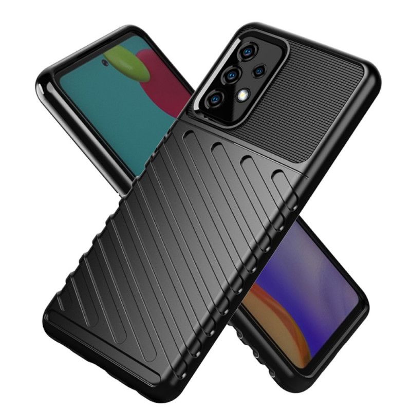 Etui Samsung Galaxy A52 4G / A52 5G Zielony Czarny Seria Grzmotów