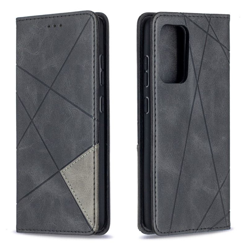 Flip Kotelot Samsung Galaxy A52 4G / A52 5G Szary Czarny Styl Artysty Etui Ochronne