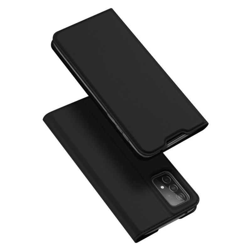 Flip Kotelot Samsung Galaxy A52 4G / A52 5G Złoty Czarny Skóra Pro Dux Ducis