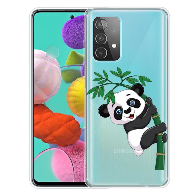 Futerały Samsung Galaxy A52 4G / A52 5G Etui na Telefon Przezroczysta Panda Na Bambusie