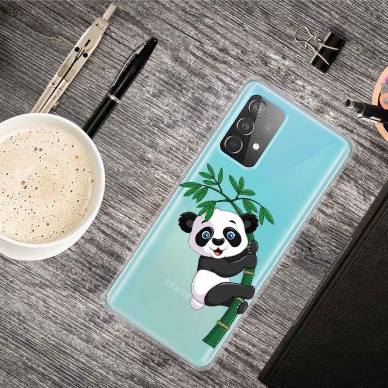 Futerały Samsung Galaxy A52 4G / A52 5G Etui na Telefon Przezroczysta Panda Na Bambusie