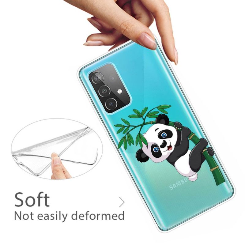 Futerały Samsung Galaxy A52 4G / A52 5G Etui na Telefon Przezroczysta Panda Na Bambusie