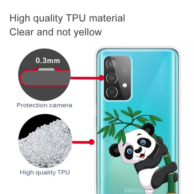 Futerały Samsung Galaxy A52 4G / A52 5G Etui na Telefon Przezroczysta Panda Na Bambusie