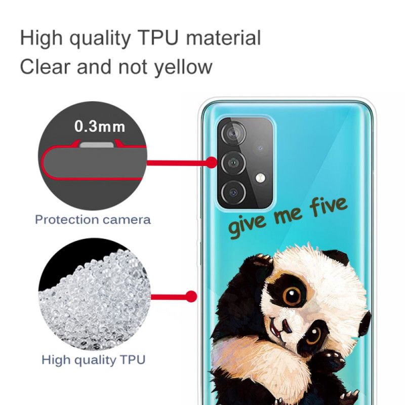 Futerały Samsung Galaxy A52 4G / A52 5G Etui na Telefon Przezroczysta Panda. Daj Mi Pięć