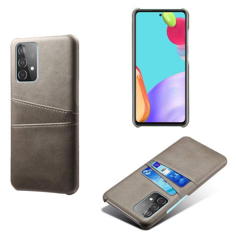 Futerały Samsung Galaxy A52 4G / A52 5G Szary Czarny Etui na Telefon Posiadacz Karty Ksq