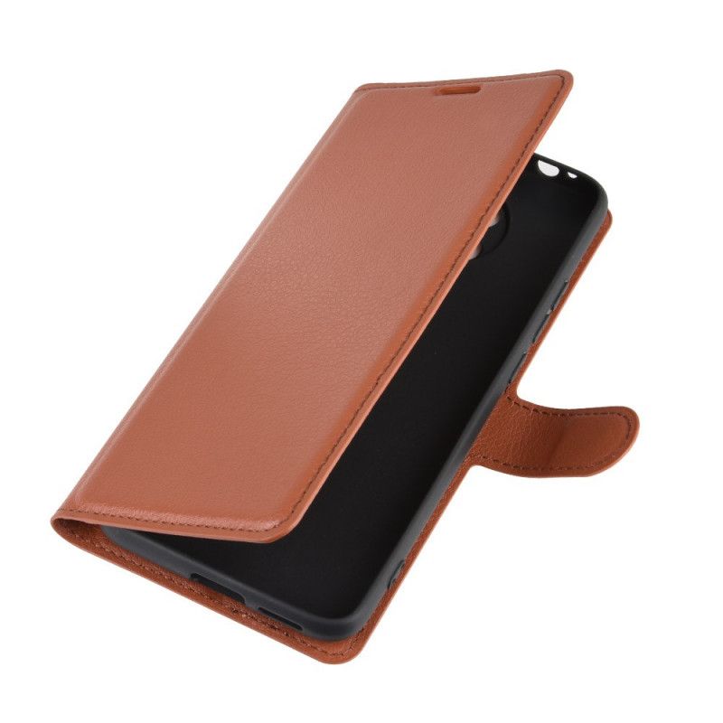 Etui Folio Xiaomi Poco F2 Pro Biały Czarny Klasyczna Sztuczna Skóra