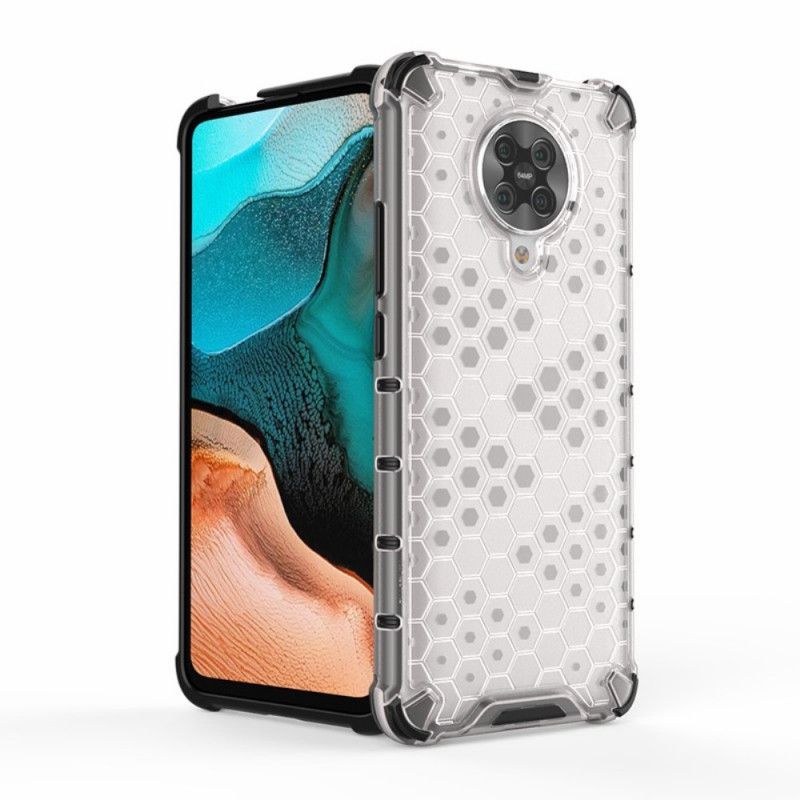 Etui Xiaomi Poco F2 Pro Biały Czarny W Stylu Plastra Miodu Etui Ochronne