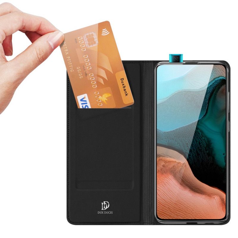 Flip Kotelot Xiaomi Poco F2 Pro Granatowy Czarny Pro Dux Ducis Skin Etui Ochronne