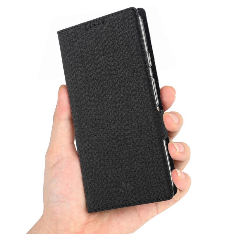 Flip Kotelot Xiaomi Poco F2 Pro Szary Czarny Teksturowany Vili Dmx Etui Ochronne