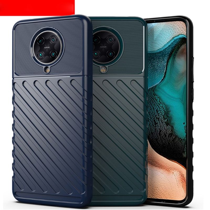 Futerały Xiaomi Poco F2 Pro Zielony Czarny Etui na Telefon Seria Grzmotów