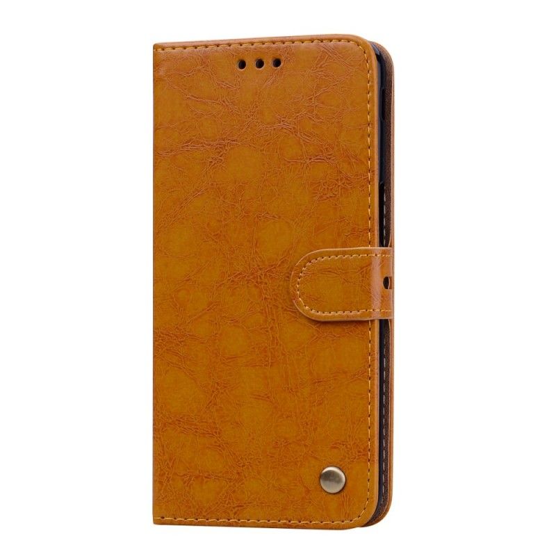 Etui Folio Samsung Galaxy J6 Plus Czerwony Czarny Efekt Skóry W Stylu Vintage Z Paskiem