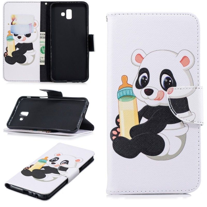 Etui Folio Samsung Galaxy J6 Plus Mała Panda Etui Ochronne