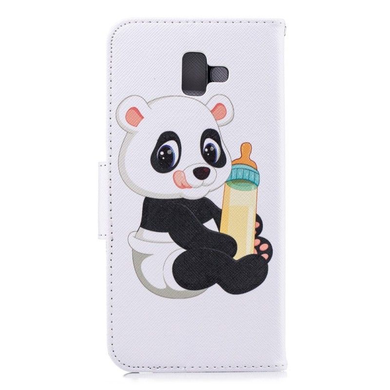 Etui Folio Samsung Galaxy J6 Plus Mała Panda Etui Ochronne