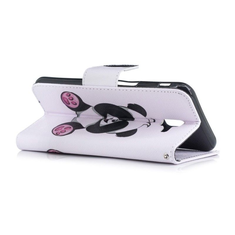 Etui Folio Samsung Galaxy J6 Plus Zabawna Panda Etui Ochronne