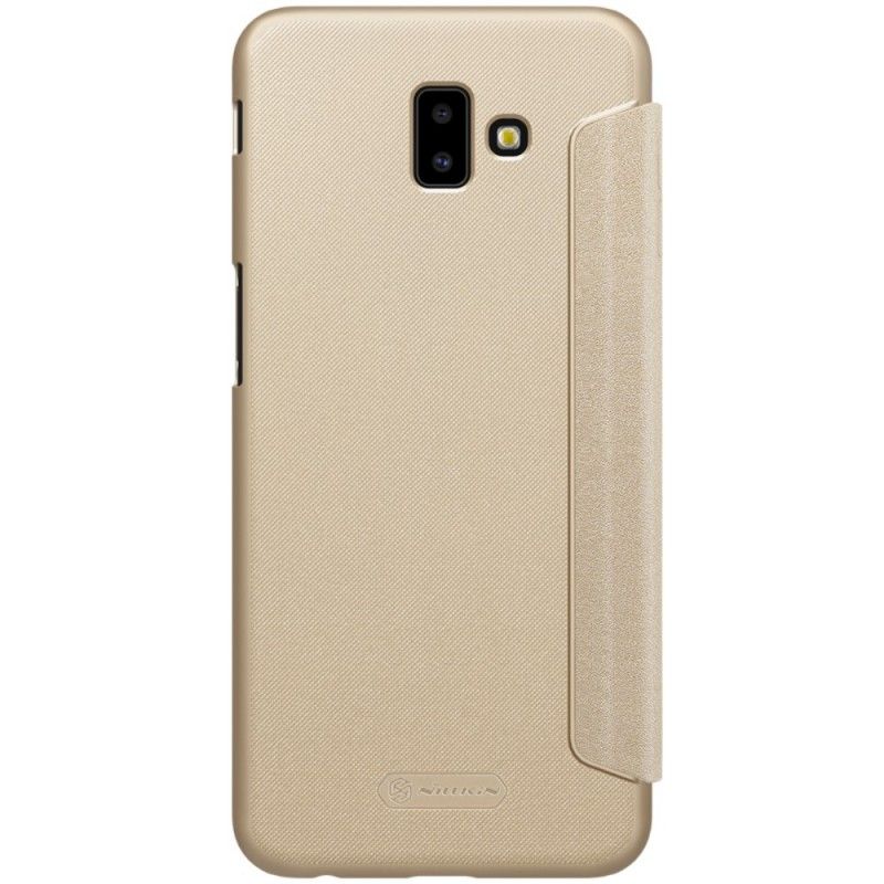 Flip Kotelot Samsung Galaxy J6 Plus Złoty Czarny Nillkin