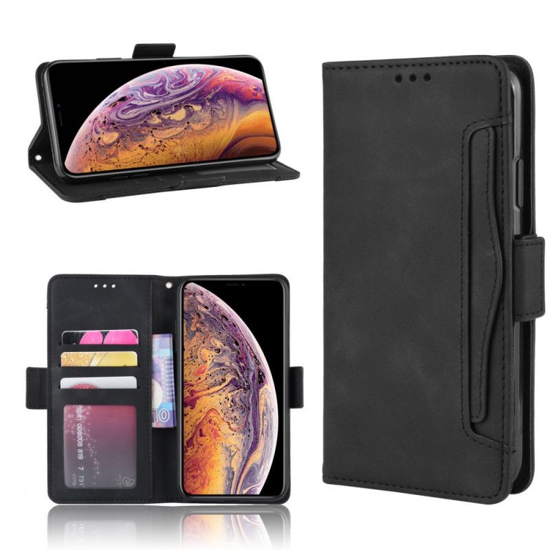 Etui Folio iPhone XS Max Czerwony Czarny Multikarta Pierwszej Klasy