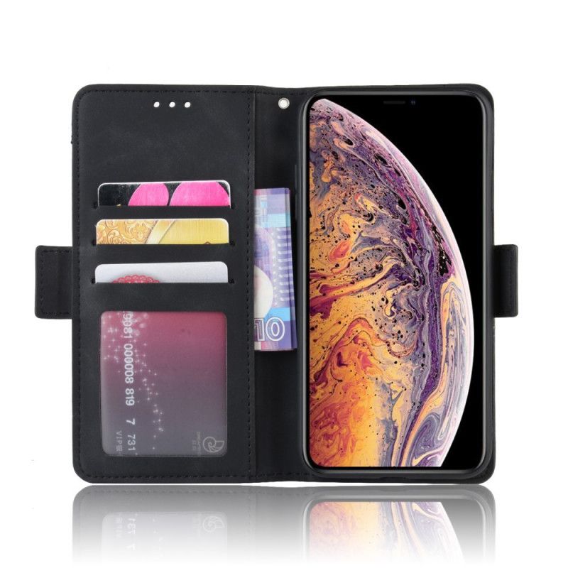 Etui Folio iPhone XS Max Czerwony Czarny Multikarta Pierwszej Klasy