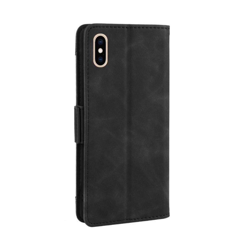 Etui Folio iPhone XS Max Czerwony Czarny Multikarta Pierwszej Klasy