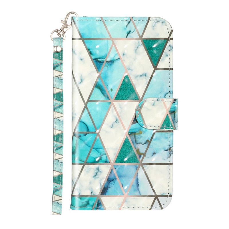 Etui Folio iPhone XS Max Marmurowe Punkty Świetlne Z Paskiem Etui Ochronne