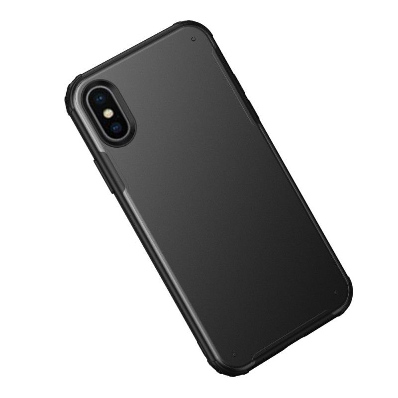 Etui iPhone XS Max Biały Czarny Matowa Hybryda Etui Ochronne