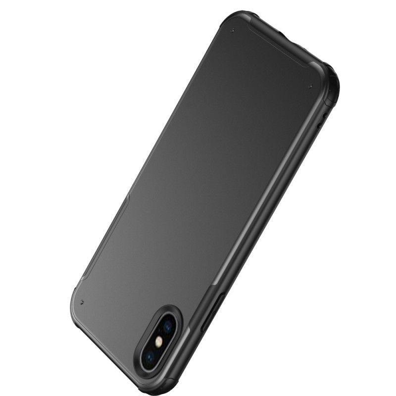 Etui iPhone XS Max Biały Czarny Matowa Hybryda Etui Ochronne