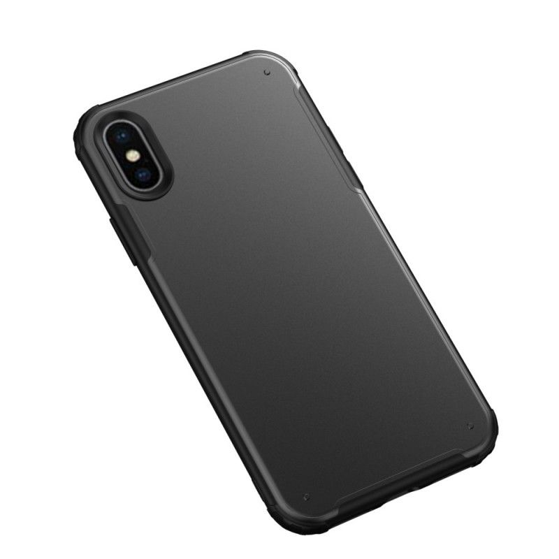 Etui iPhone XS Max Biały Czarny Matowa Hybryda Etui Ochronne