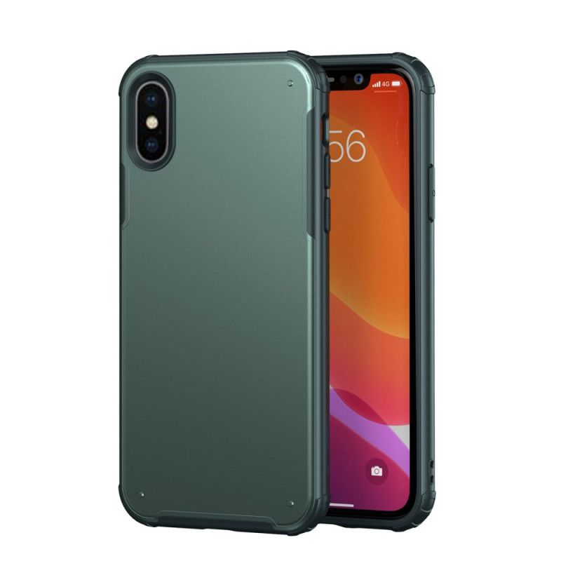 Etui iPhone XS Max Biały Czarny Matowa Hybryda Etui Ochronne