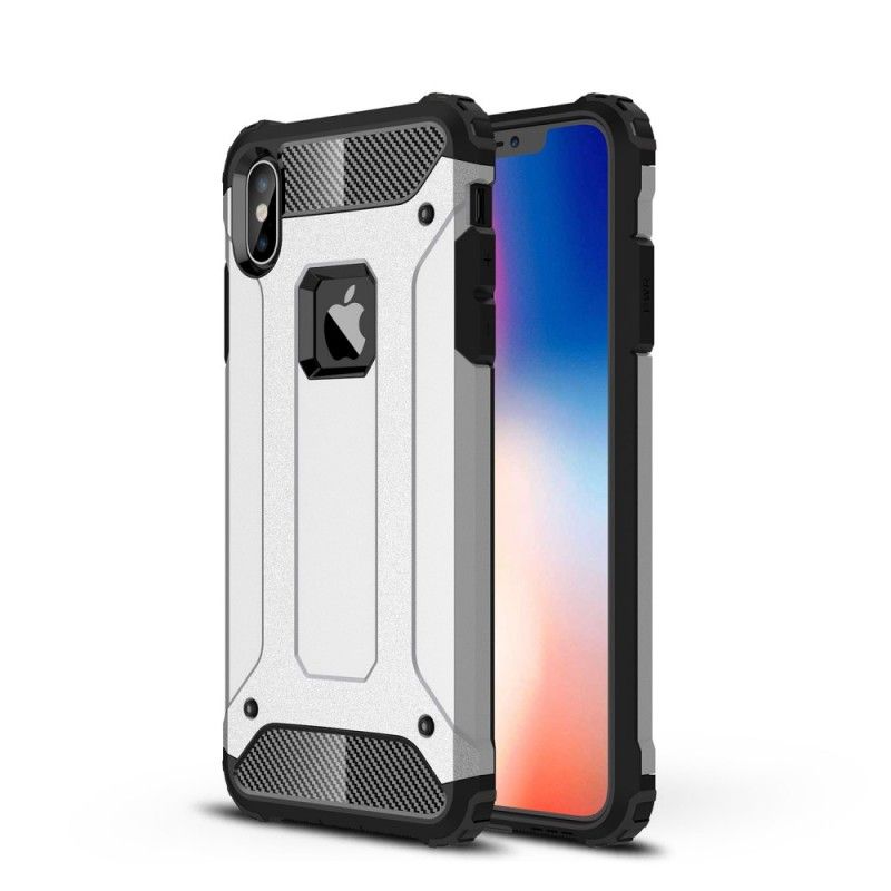 Etui iPhone XS Max Biały Czarny Ocalały