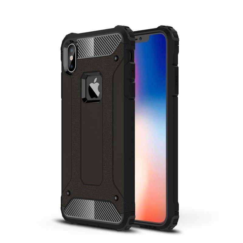 Etui iPhone XS Max Biały Czarny Ocalały