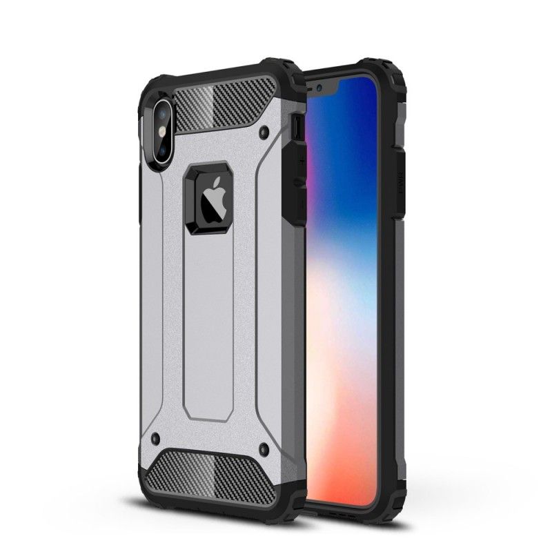 Etui iPhone XS Max Biały Czarny Ocalały