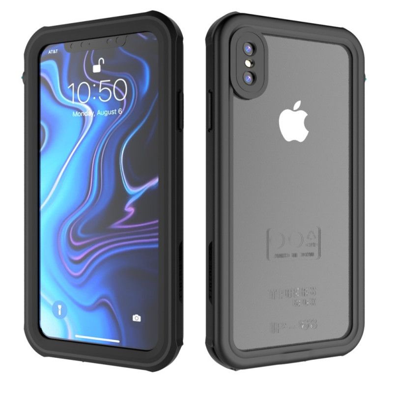 Etui iPhone XS Max Biały Czarny Wodoodporność 2M