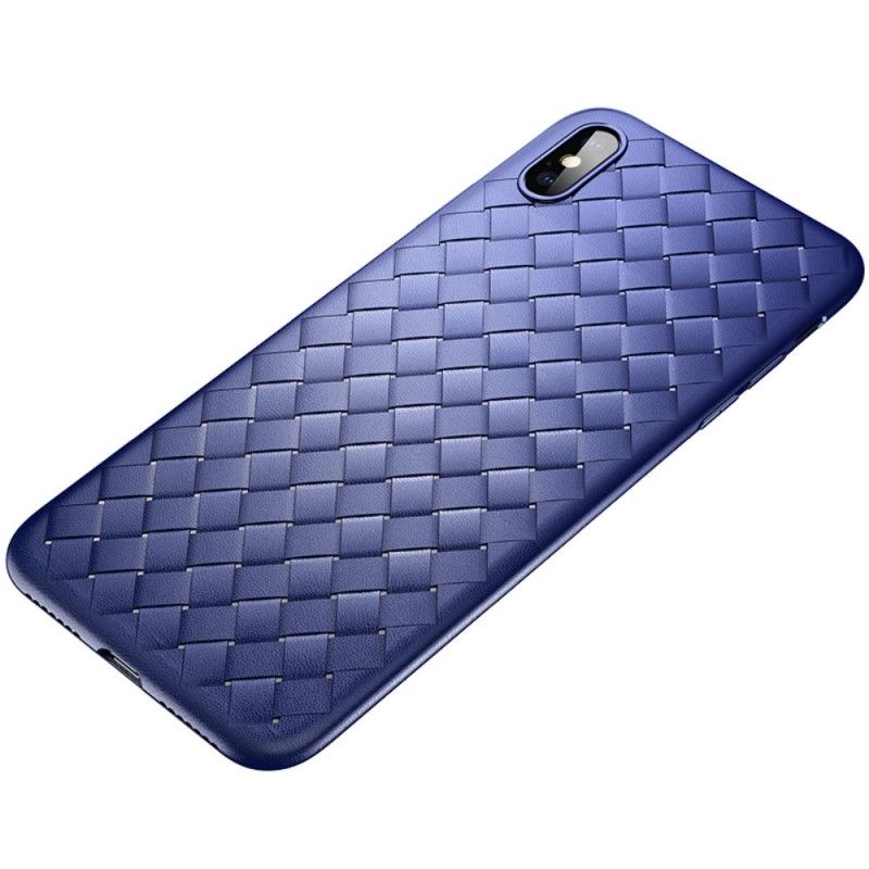 Etui iPhone XS Max Czarny Pleciona Skała