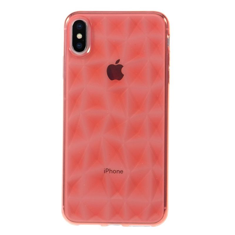 Etui iPhone XS Max Czarny Tekstura Diamentu