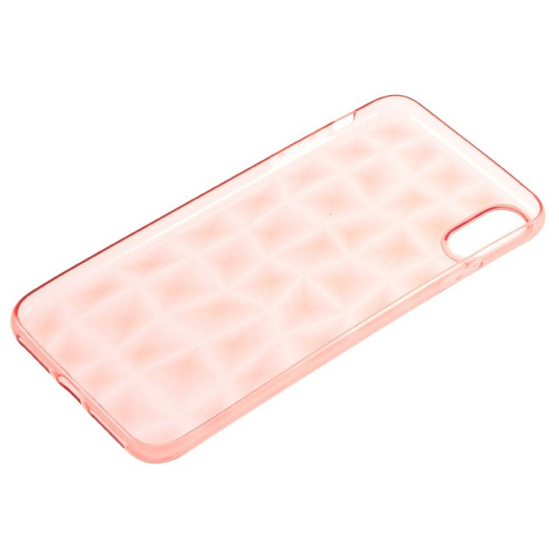 Etui iPhone XS Max Czarny Tekstura Diamentu