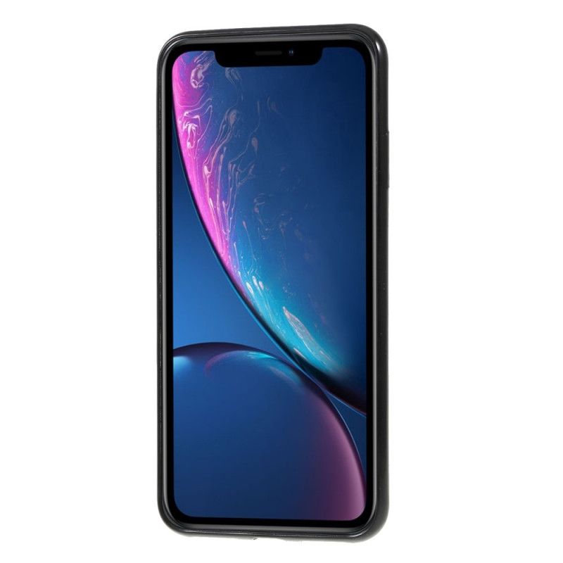 Etui iPhone XS Max Czarny Tekstura Diamentu