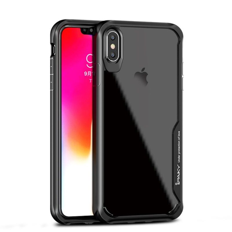 Etui iPhone XS Max Czerwony Czarny Ipaky Seria Hybrydowa