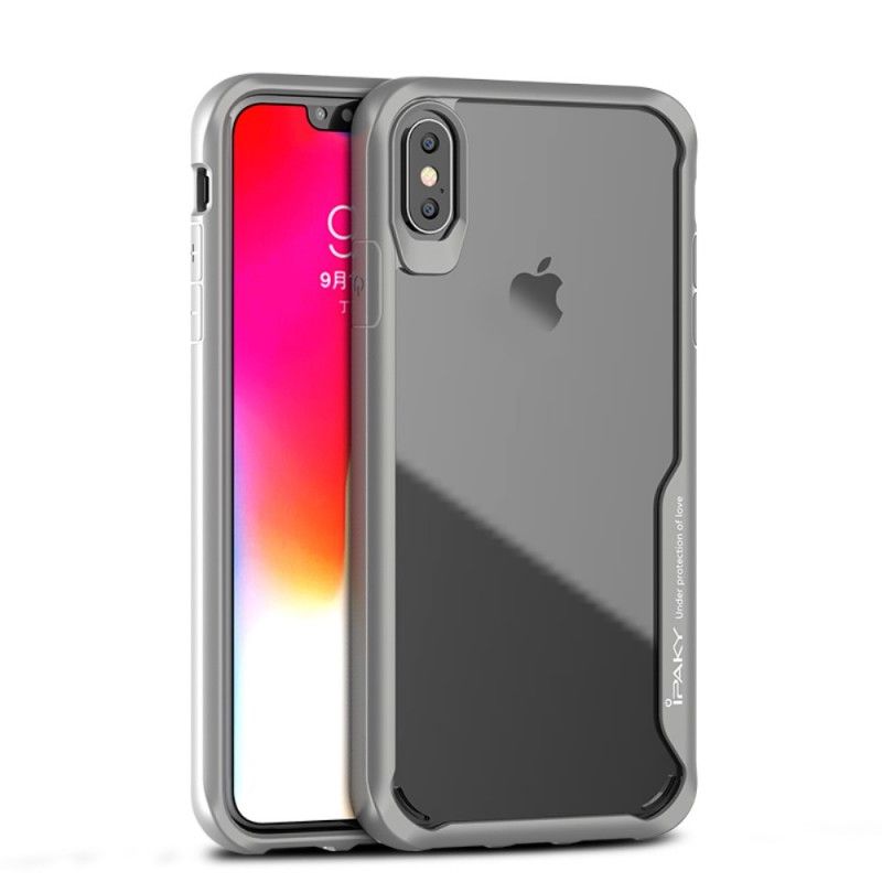 Etui iPhone XS Max Czerwony Czarny Ipaky Seria Hybrydowa