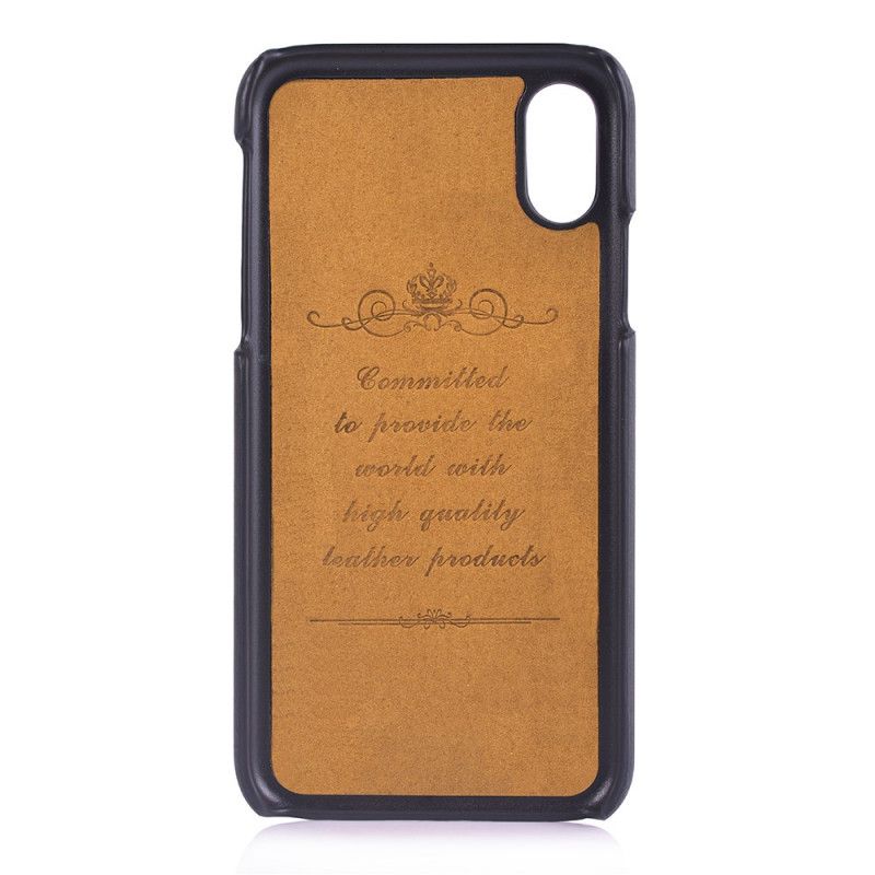 Etui iPhone XS Max Czerwony Czarny Etui Na Karty Peelcas