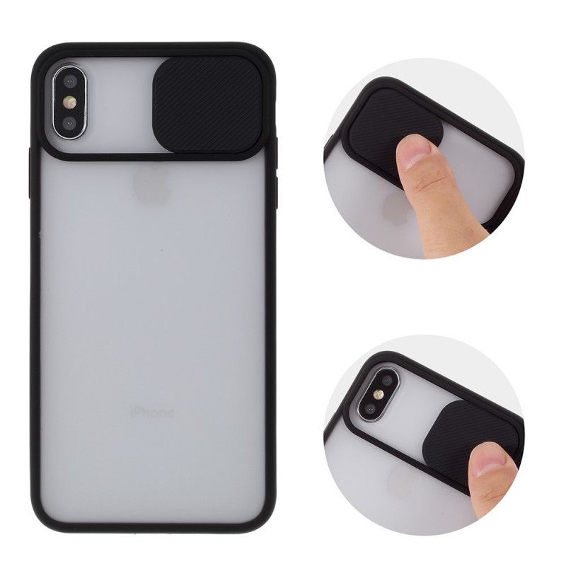 Etui iPhone XS Max Czerwony Czarny Osłona Modułu Foto Etui Ochronne