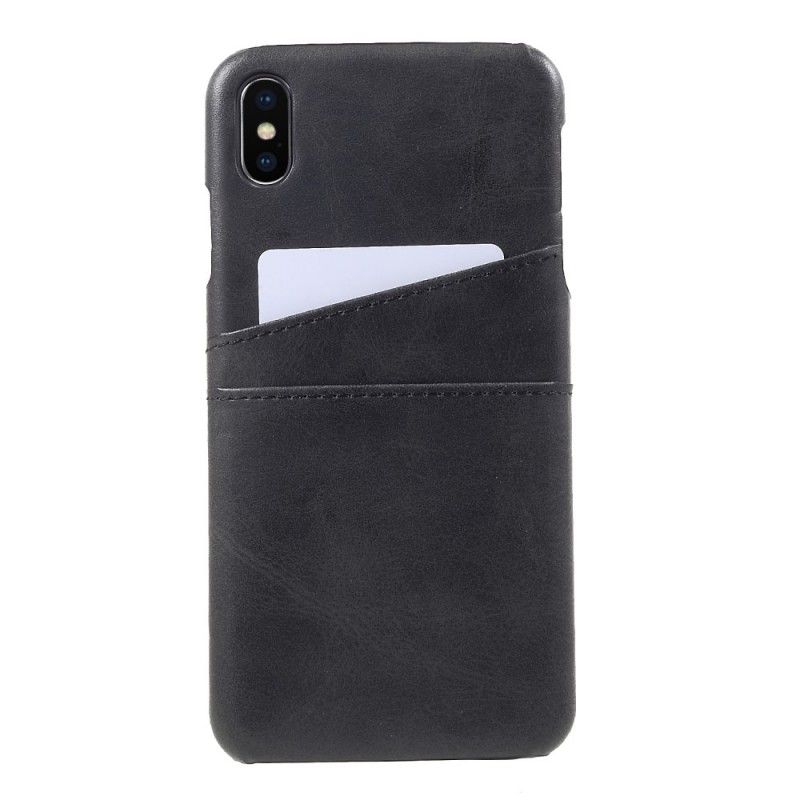 Etui iPhone XS Max Czerwony Czarny Posiadacz Karty Etui Ochronne