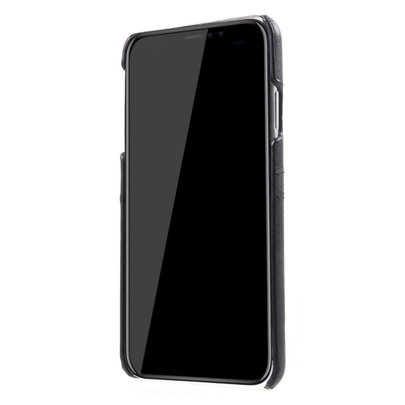 Etui iPhone XS Max Czerwony Czarny Posiadacz Karty Etui Ochronne