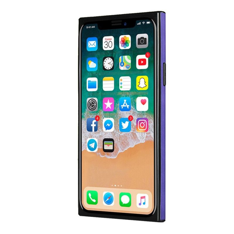 Etui iPhone XS Max Czerwony Czarny Uchwyt Na Kartę I Pasek Etui Ochronne