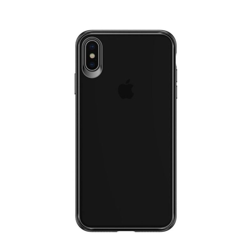 Etui iPhone XS Max Granatowy Czerwony Seria Usams Mant