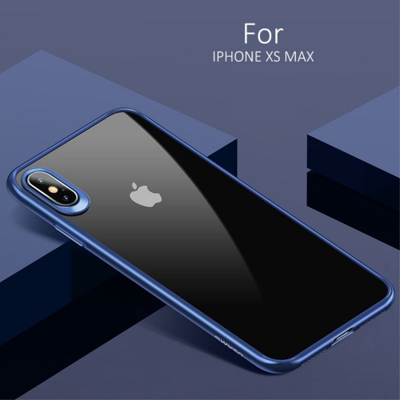 Etui iPhone XS Max Granatowy Czerwony Seria Usams Mant