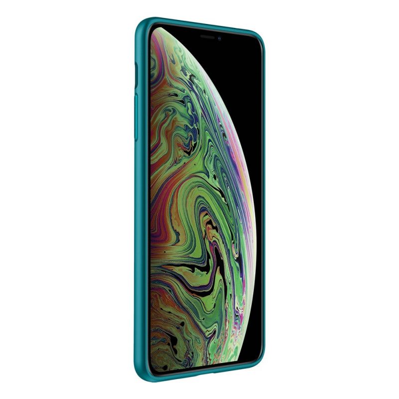 Etui iPhone XS Max Pomarańczowy Czarny Kolor Skóry W Stylu