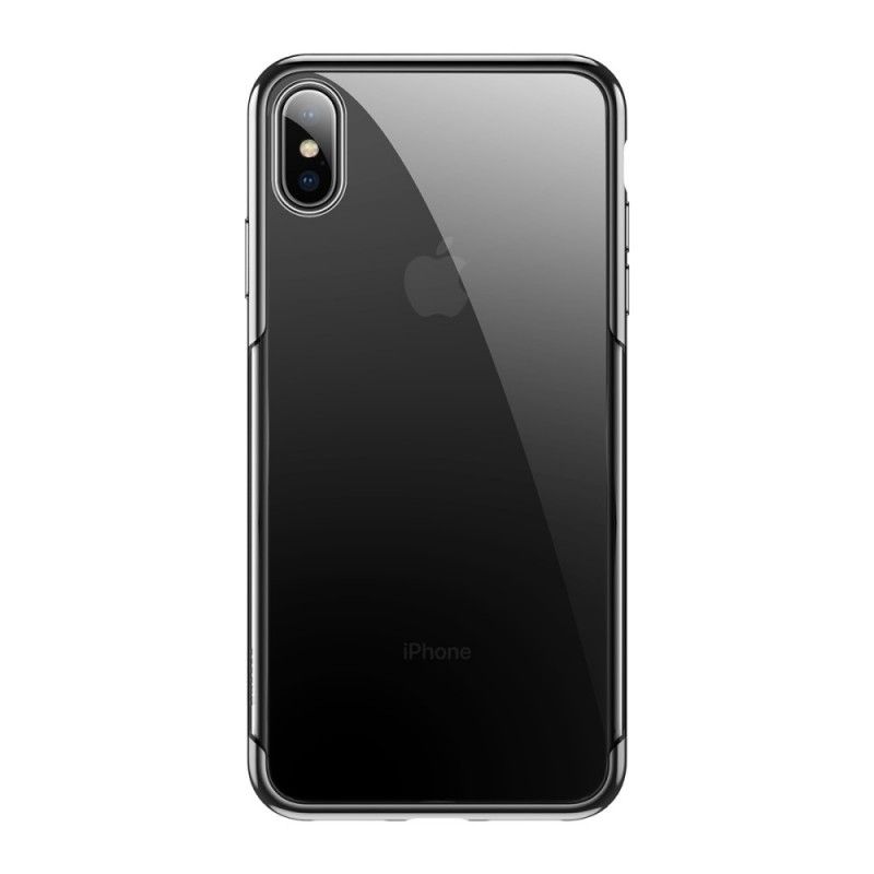 Etui iPhone XS Max Srebrny Seria Z Brokatem Baseus Etui Ochronne